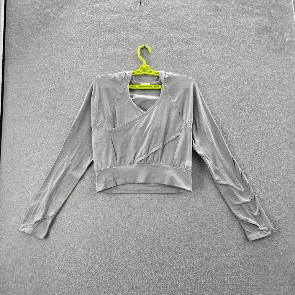 The North Face Women Sweatshirt S Gray Nylon Polyester Flashdry - Picture 1 of 11